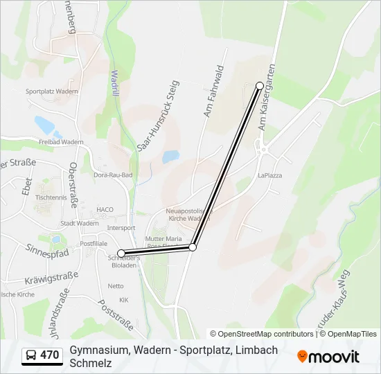 470 Bus Line Map