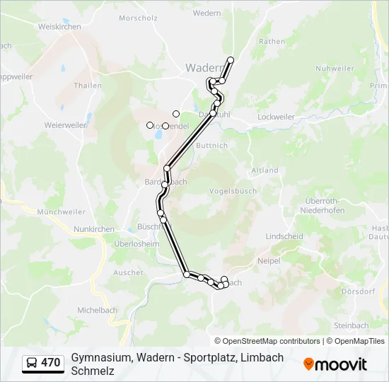 470 Bus Line Map