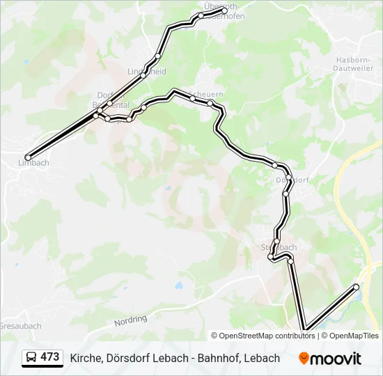 473 Bus Line Map