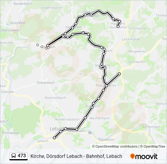 473 Bus Line Map