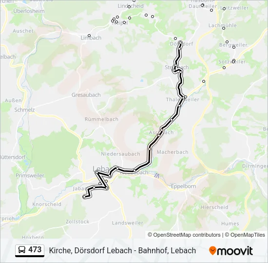 473 Bus Line Map