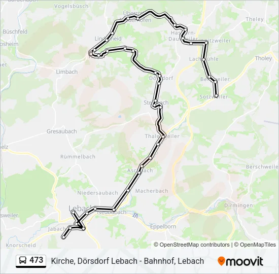 473 Bus Line Map