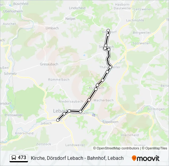 473 Bus Line Map