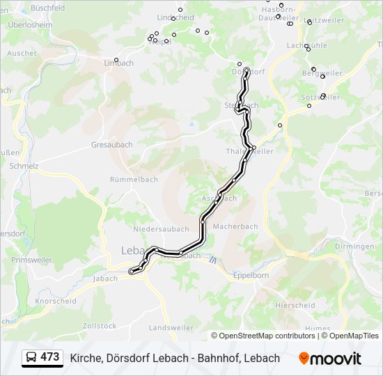 Buslinie 473 Karte