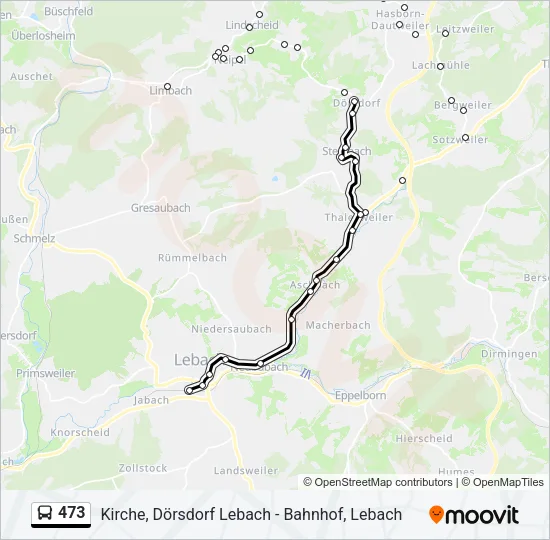 473 Bus Line Map