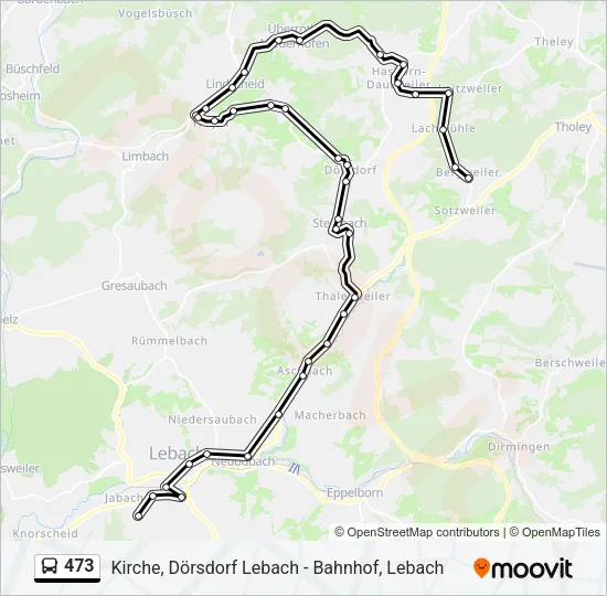 473 Bus Line Map