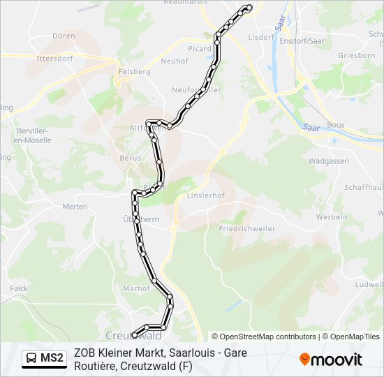 MS2 Bus Line Map