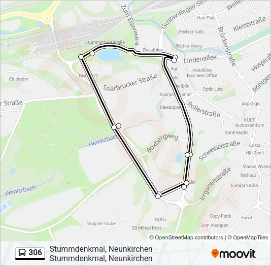 306 Bus Line Map