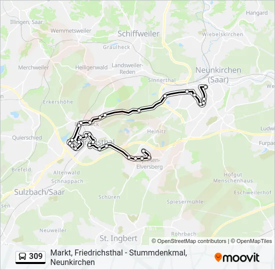 309 Bus Line Map