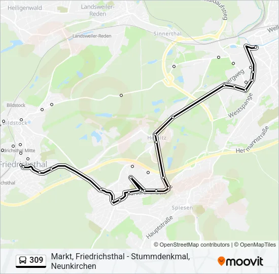 309 Bus Line Map