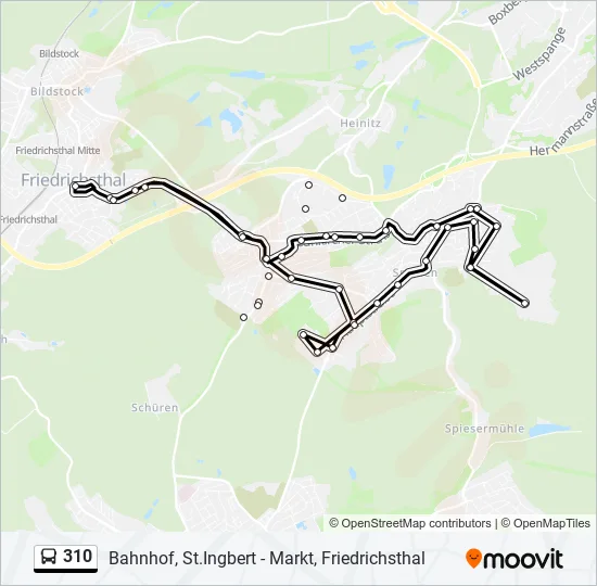 310 Bus Line Map