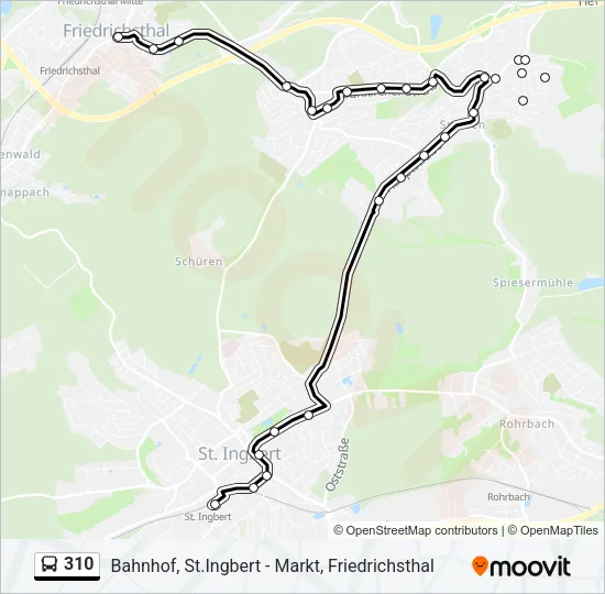 310 Bus Line Map