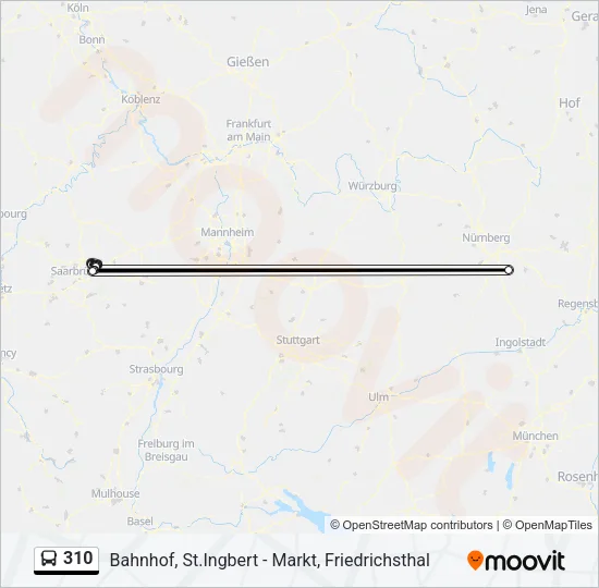 310 Bus Line Map
