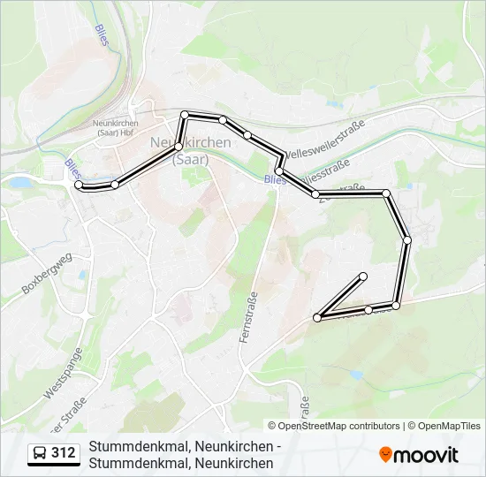 312 Bus Line Map