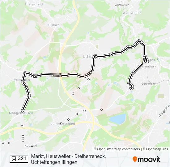 321 Bus Line Map