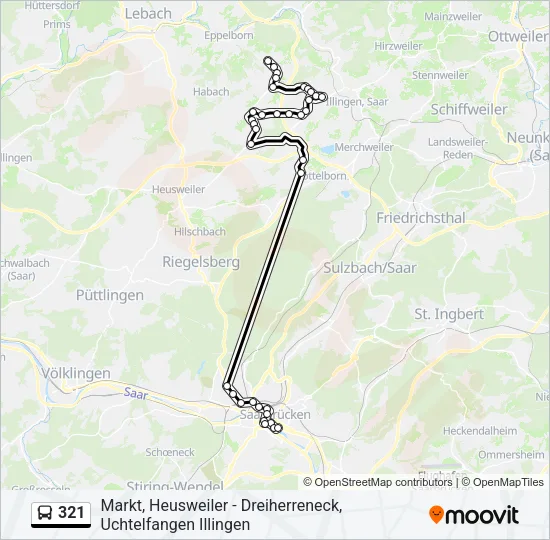 321 Bus Line Map