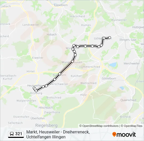321 Bus Line Map