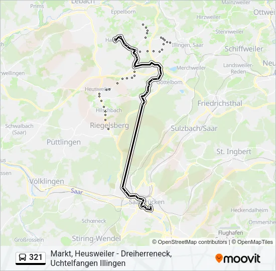 321 Bus Line Map