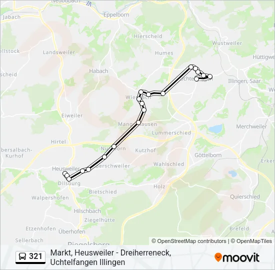 321 Bus Line Map