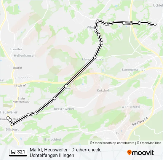 321 Bus Line Map