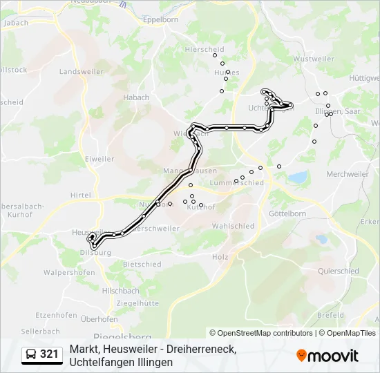 321 Bus Line Map