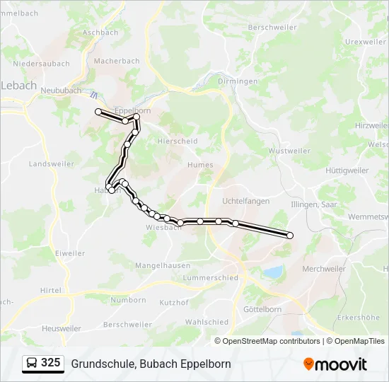 325 Bus Line Map
