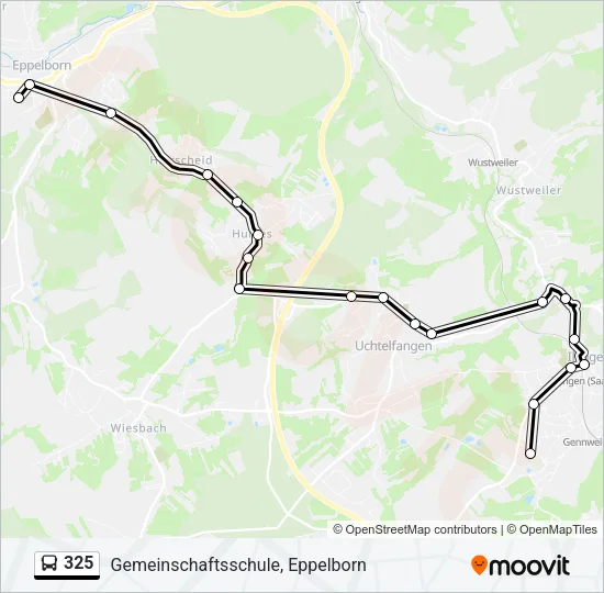 325 Bus Line Map