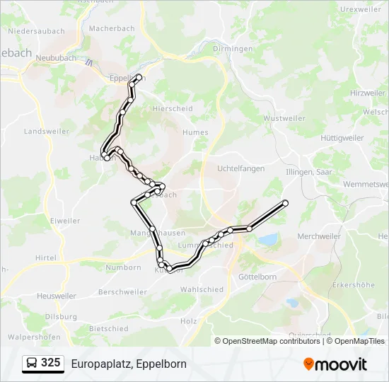 325 Bus Line Map