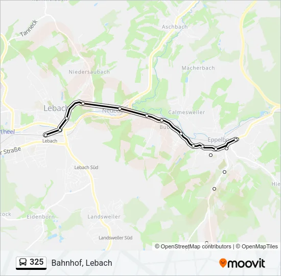 325 Bus Line Map