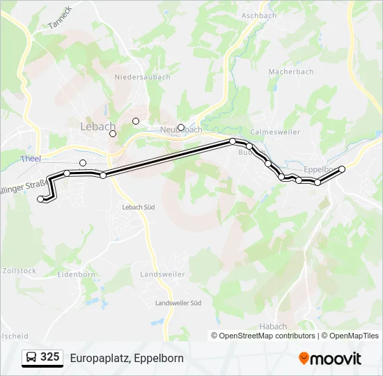 325 Bus Line Map
