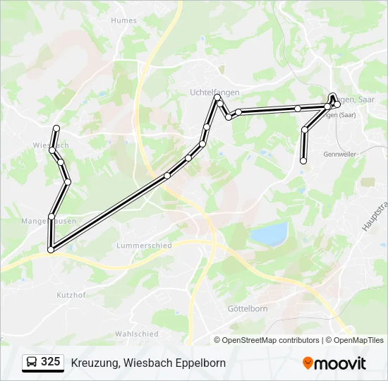 325 Bus Line Map