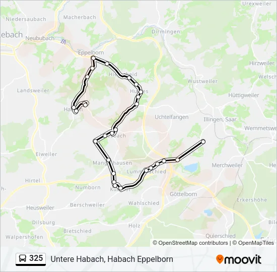 325 Bus Line Map