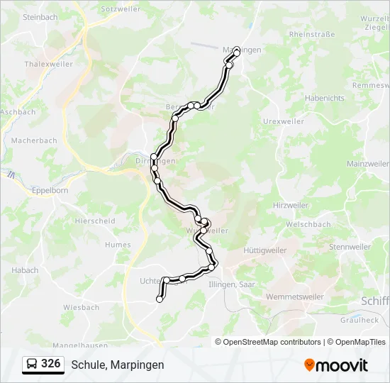326 Bus Line Map