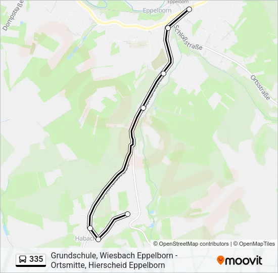 335 Bus Line Map