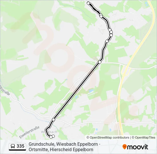 335 Bus Line Map
