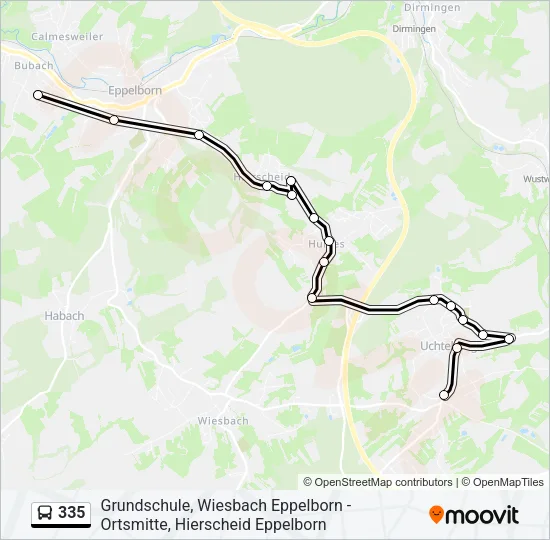 335 Bus Line Map