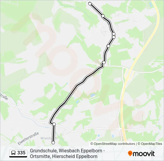 335 Bus Line Map