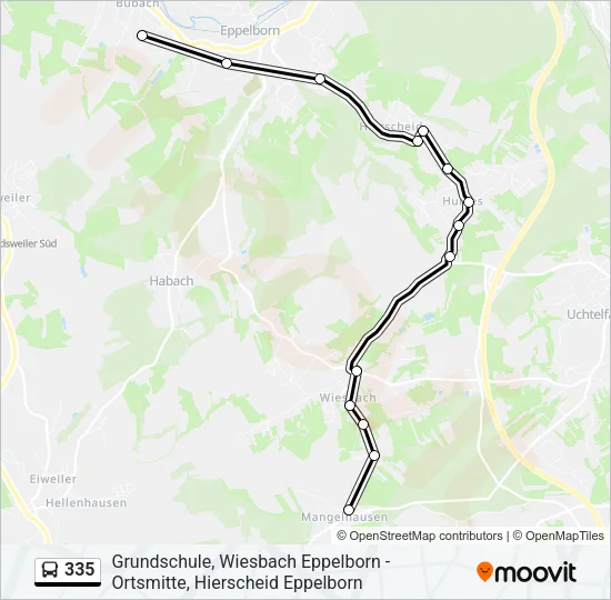 335 Bus Line Map