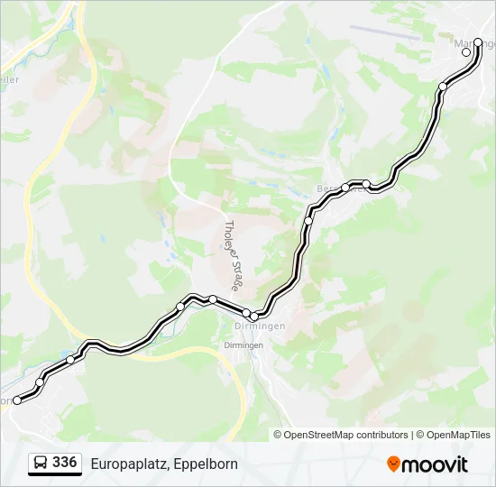 336 Bus Line Map