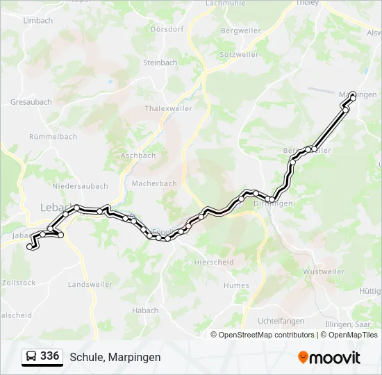 336 Bus Line Map