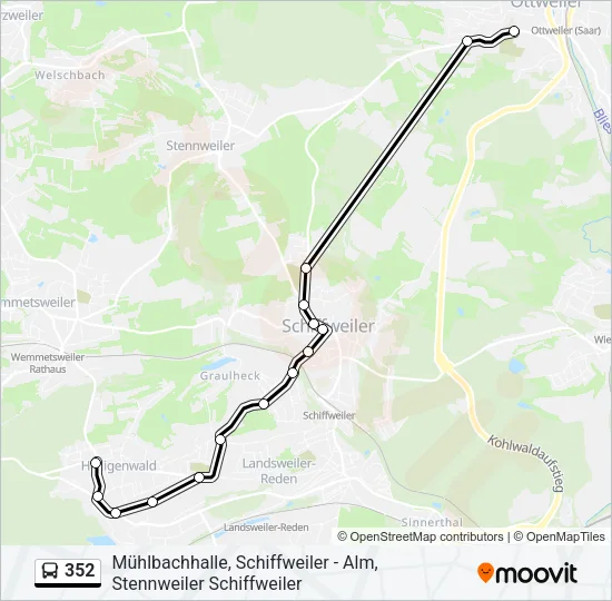 352 Bus Line Map