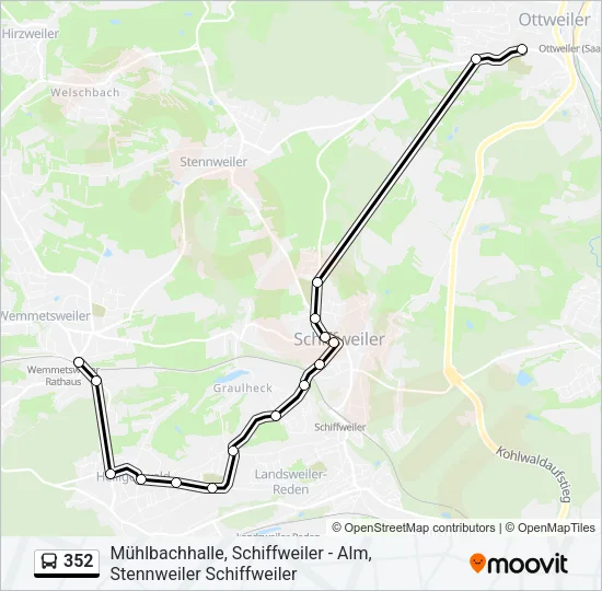 352 Bus Line Map