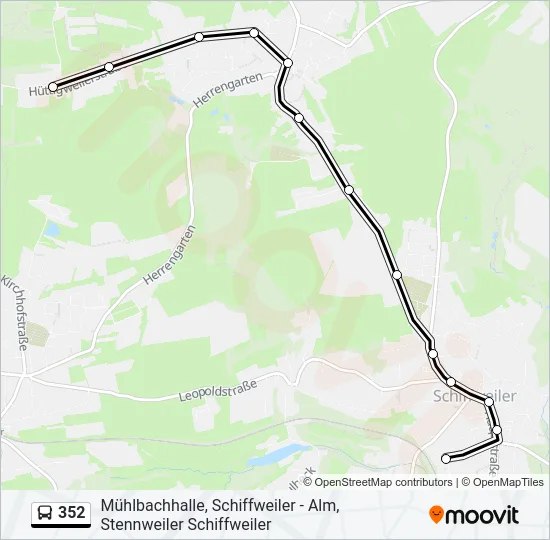 352 Bus Line Map