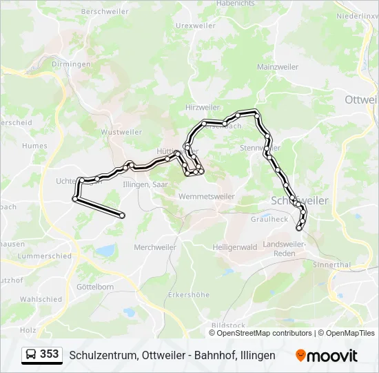 353 Bus Line Map