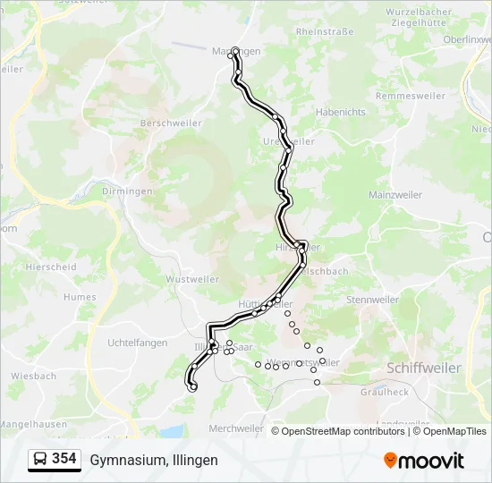 354 Bus Line Map