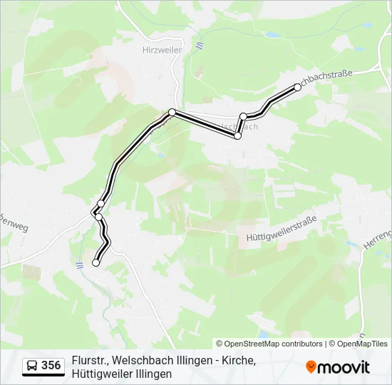 356 Bus Line Map