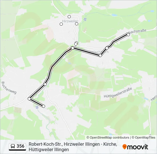 356 Bus Line Map