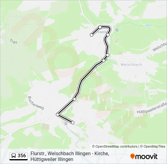 356 Bus Line Map