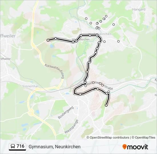 716 Bus Line Map