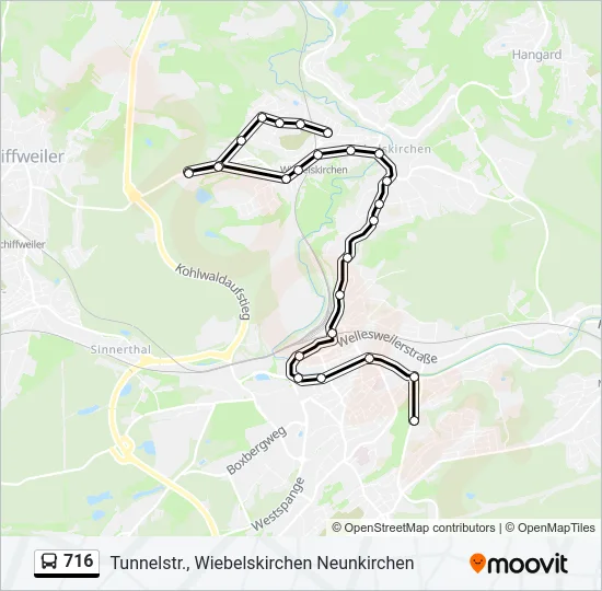 716 Bus Line Map